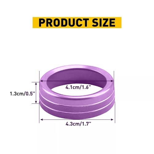 Image of Aluminum Alloy AC Knob Covers Kit for Toyota Tacoma 2016-2023 (4pcs Purple) - HVAC Control Button Covers, Metal Air Conditioner Dial Covers, Durable Interior Upgrade Accessories