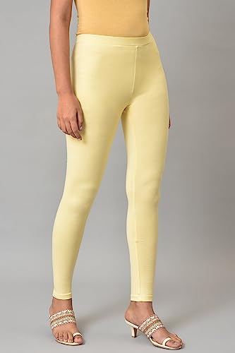 Image of W for Woman Women's Regular Fit High Rise Coral Cotton Jersey Tights