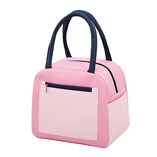 ZHOUHON Sac à déjeuner,Sac de pique-nique,Mini sac isotherme,Sac à lunch sac isotherme,Convient pour/pique-nique/école/travail de bureau (Rose) Cover