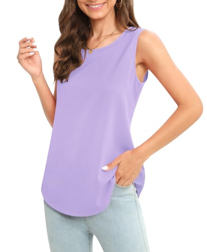 Image of Women's Sleeveless Chiffon Tank Top Business Casual Blouse Tunic Top