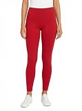City Threads USA-Made Women's Soft 100% Cotton Leggings, Candy Apple, Medium