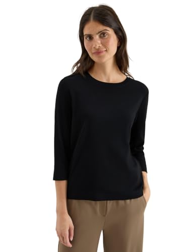 T-Shirt avec Structure côtelée Cecil Femme Anti Froissement Coupe Confort