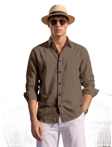 Image of NexaFlair Man's Casual | Formal | Linen| Cotton | Regular Wear Collared | Fit Shirt for Men