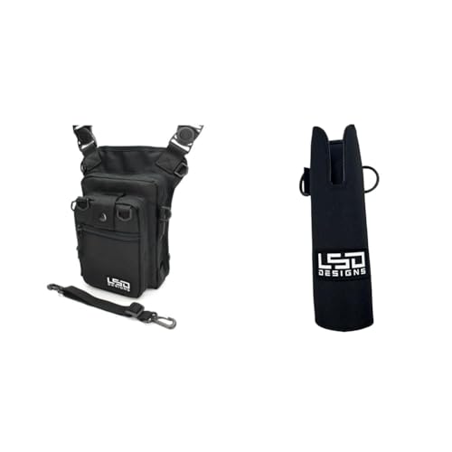 【セット買い】ラブソウルドリーム(Love Soul Dream) エギングバッグライトプロ コーデュラブラック + LSDロッドホルダー フィットSP #コーデュラブラック (Cordura Black)