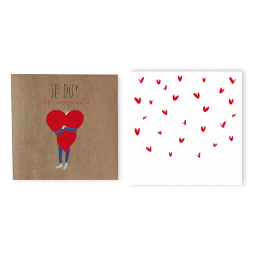 Forletter - Tarjeta de Felicitación, 15 x 15 cm, Corazoncito