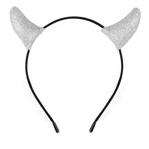 Devil Horns Headband Halloween Cosplay Glitter Devil Costume for Men Womens Toddler and Adult