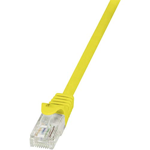 LogiLink CP2077U CAT6 U/UTP EconLine Patch Cable, 5 Meter Length, Yellow, Yellow, 5 Meter Length