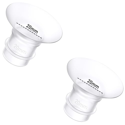 2 piezas de inserción de brida de 20 mm compatibles con Momcozy M9/M6/M5/S12 Pro/S9 Pro/Medela/Spectra/Bellababy/Lansinoh/Elvie/Nuliie/KISSBOBO/ANWIKE accesorios de repuesto de 24 mm