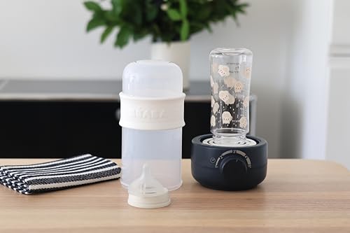 BEABA Fast Baby Bottle Warmer, Baby Food Warmer, Warm Infant Formula and Breastmilk in Just 2 Mins, Fits All Baby Bottle Sizes, Baby Essentials, Midnight