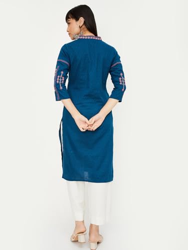 Image of Max Women's Cotton Blend Regular Fit Casual Kurta