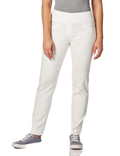 Ruby Rd. Women's Pull-on Solar Millennium Tech Super Stretch Pant, White, 8