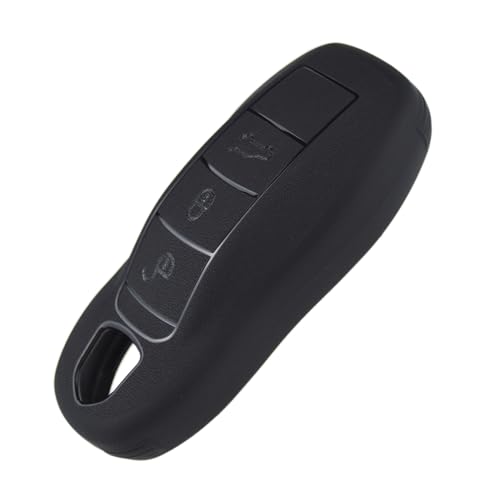 Charcoal Black Shockproof TPU Key Fob Cover Trim for Porsche Panamera Macan Cayenne Taycan Cayman Boster Panamera Targa Turbo 911 718 4 S