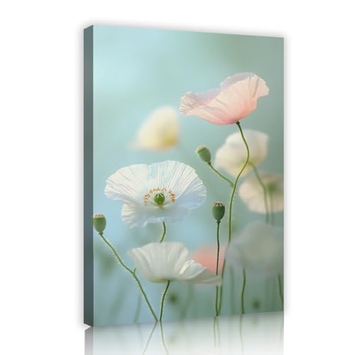 Toile art murale pour illuminer un mur sombre motif floral doux 50x75