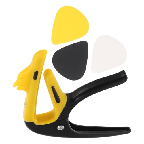 NOLITOY 1 セット ギターカポ フォークギターのカポタスト ギターチューナー guitar capo guitar pick ギターアクセサリー ギターサンディクリップ 亜鉛合金