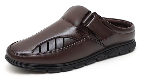 Image of BRUTE Leather Sandals for Men | Open Fisherman Sandals | Half Sandals