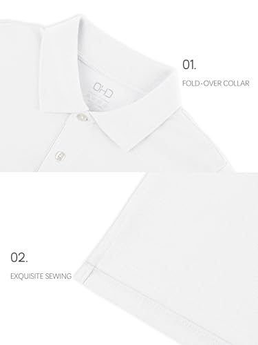 Image of OHD 3 Pack School Uniform for Boys Polo Shirt Cotton Uniform Shirts for Boys Kids School Clothes 3-14 Years