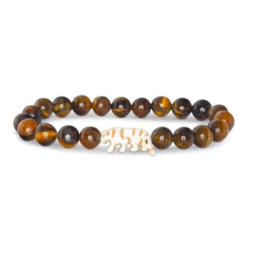 Fahlo Prowl Tiger Tracking Bracelet Track a Real Tigers Journey Supports Wildlife Conservation Elastic One Size Fits Most Interactive Mobile App Map Unisex Animal Gift Tigers Eye