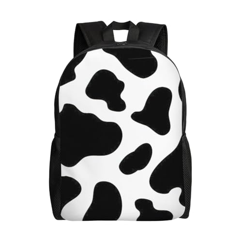 GUOLGP Mochila impermeable de gran capacidad con estampado de puntos de vaca para hombres y mujeres, elegante, trabajo, senderismo, al aire libre