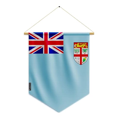 Pixelforma Banderín de Fiji para colgar en poliéster, 30 x 45 cm