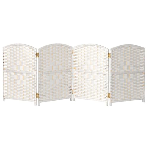 Handgefertigter Raumteiler aus Weidengeflecht, 4-teilig, solide,...