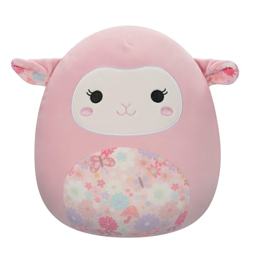 Squishmallows Original Peluche de 30 cm- Lala L'Agneau Rose - Peluche Officielle Jazwares