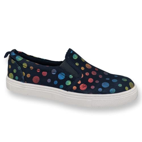 Unisex -Child Canvas Sneakers for Girls Youth 2 Navy Multi