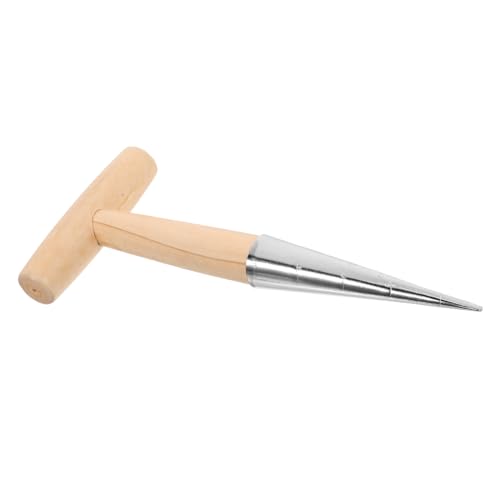 Levemolo Seedling Rapeseed Tools Garden Hole Puncher Planter Tool Wooden Handle Perfect for Hole Punching and Sowing