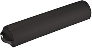 EARTHLITE Bolster Pillow 3/4 Round â€“ Durable Massage Bolster, 100% PU Upholstery incl. Strap Handle/Professional Quality for Massage Tables/Back Pain Relief