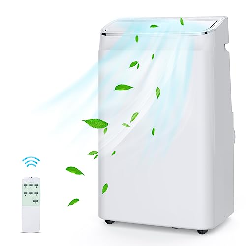 DENBIG Portable Air Conditioner, 15,000 BTU Portable AC Unit with Built-in Dehumidifier and Multi-speed Fan for Room up to 700 Sq. Ft, Remote Control, 24-Hour Timer, and Installation Kit
