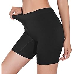 CMTOP Bragas Mujer Leggings Cortos Boxer Algodon Shorts Pantalones Deportivas Leggings Cortos Bajo Falda para Running, Yoga y Ejercicio(Negro * 1,M)