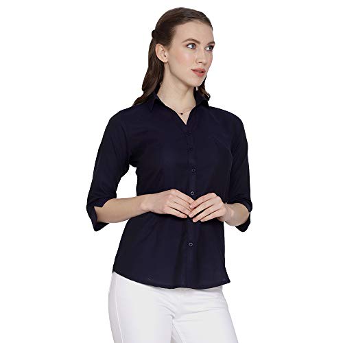 Image of Blue RoninWomen Stylish Western Official Formal Shirts for Women Regular fit Shirts for Women
