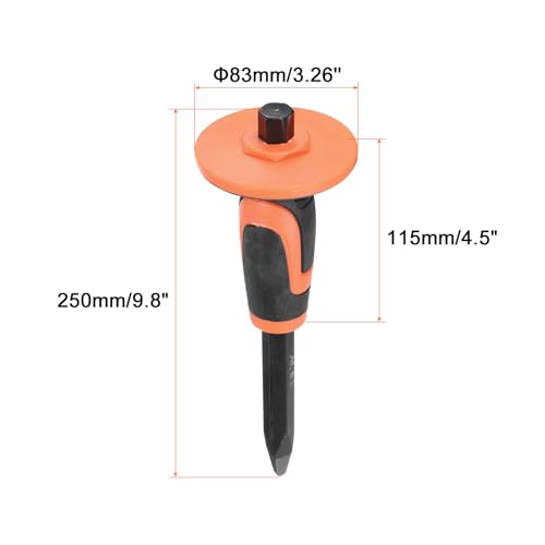Cincel para romper ladrillos en acero de alto carbono con puntero y mango protector 3