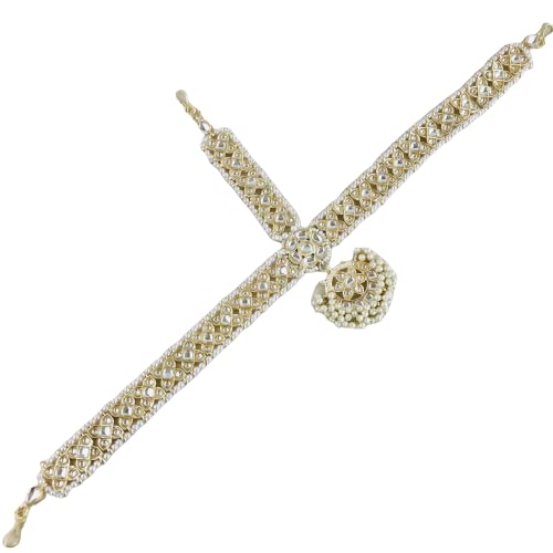 Sattyaki Traditional Gold Plated Hair Band/Hair Jewellery/Head Jewellery/Hair Accessory Bridal Sheeshphool Tikka Matha Patti for Women and Girls (Kat Sheeshphool Tikka) (B0BHHQM5NZ) Amazon Price History, Amazon Price Tracker