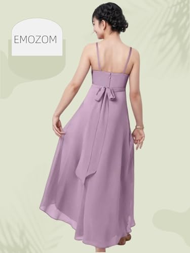 V Neck Junior Bridesmaid Dress Spaghetti Strap Flower Girls Dresses Girls Wedding Party Dress3