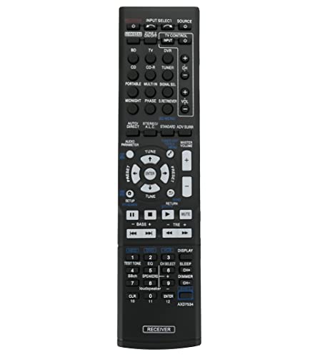 AXD7534 VINABTY Replacement Remote Control Fit for Pioneer Audio/Video Multi-Channel Receiver SX-9110TXV-K VSX-527-K VSX-527-S VSX-827-K VSX-827-S VSX-519V-K VSX-519V SX-319V VSX-81TXV VSX-81TXV-S