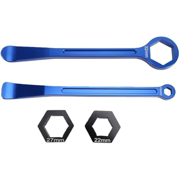 Acouto Zestaw do żelazka do Opon Motocyklowych Dirt Bike Klucz Dźwigni Opon 10mm 13mm 22mm 27mm 32mm Narzędzie Nakrętek Osi Sześciokątnej z zakrzywioną głowicą łopaty Rowerów