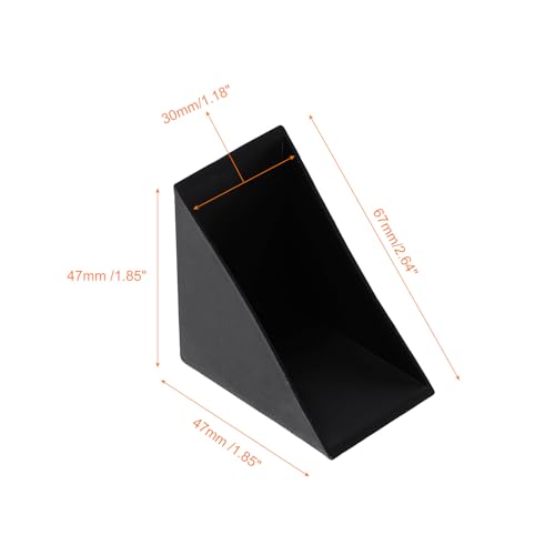 Image of uxcell 8Pcs Plastic Corner Protectors 30x67mm Right Angle Shape Glass Corner Guards Cushion for Corner Protection of Glass, Mirror, Tile, Black
