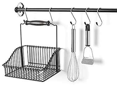 Image of S Hooks for Hanging - S Shaped Heavy Duty Stainless Steel S Type Cap Hook 3.25 Inch (4mm) Long Extension for Clothes, Wardrobe, Kitchenware, Office, Bathroom, Plants, Pots - Pack of 6 (Silver)