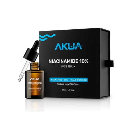 Akua Niacinamide 10% Face Serum | Pore Minimizer & Skin Brightening | With Zinc & Hyaluronic Acid | Lightweight, Hydrating & Non-Greasy | Suitable for