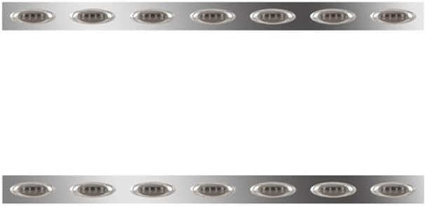 Technical Precision Replacement For PETERBILT 389 GLIDER YEAR 2015 3IN SS Sleeper Panels W14 AmberClear Smoked Lens P1 LEDs W63IN Sleeper
