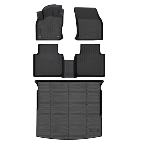Image of HAFIDI Floor Mats & Cargo Liner Set Fit for 2023-2026 Kia NIRO PHEV (Plug-in Hybrid) All Weather Protection TPE Anti-Slip Automotive Full Set Floor Liners Custom NIRO PHEV Accessories - Black
