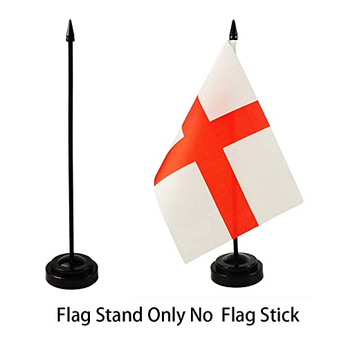 Zigvert Pacote com 24 suportes de bandeira de mesa, suportes de bandeira em miniatura preta, base pr