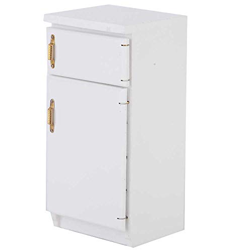 Aatraay 1:12 White Mini Refrigerator Excellent Furniture Model Kitchen Accessory