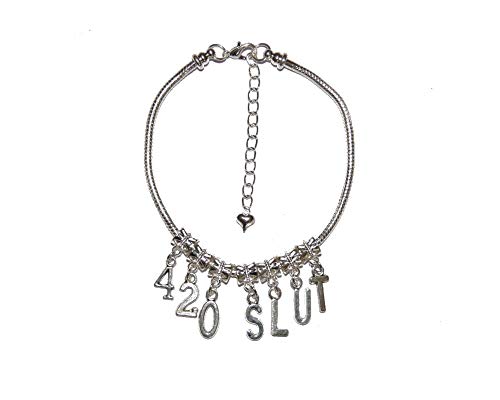 Preisvergleich Produktbild Hotwife Fußkettchen 420 Slut Euro Fußkettchen Schmuck UnkrautCannabis Lifestyle 2 Sexy Jewels