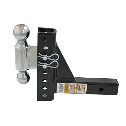 Maxxhaul 70380 Black/Chrome Adjust Dual Ball Mount #TOP2