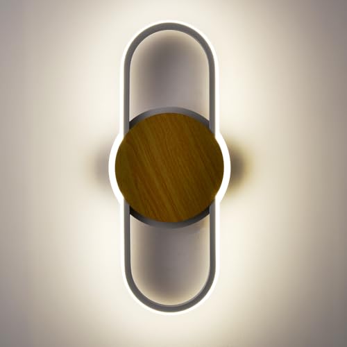 Image of YUBOLE Modern LED Wall Sconce 17W 4000K Natural Light Wall Light, Flicker Free CRI 80 Modern Lamp for Kitchen Bedroom Entryway Corridor Bathroom