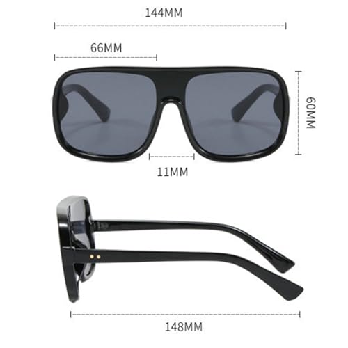 willochra Fashion One Piece Sunglasses For Women Men Retro Oversized Square Sun Glasses Trending Shades UV400 Eyeglasses3