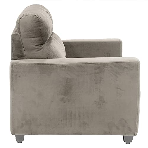 Image of Wakefit Sofa Set | 3 Year Warranty | Sofa 2 Seater, 2 Seater Sofa for Living Room, Wooden Sofa Set, Couch Sofa for Living Room, Sofa for Living Room - Belize(Fabric-Velvet : Stone)