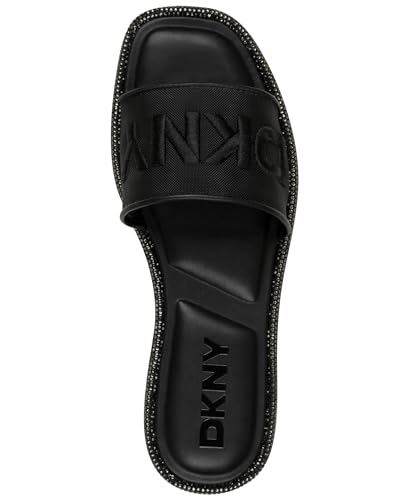 DKNY Women's Badin Studded Flat Sandal with Logo Slide2