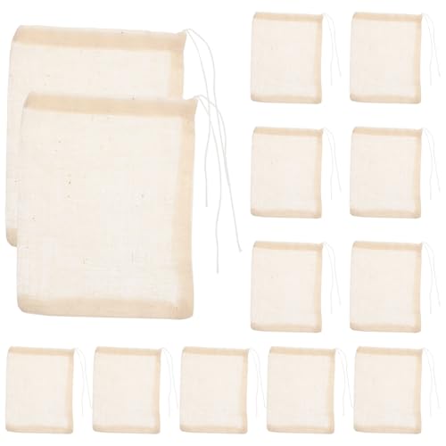 Bolsas de filtro lavables de algodón beige para colar café de forma limpia 2